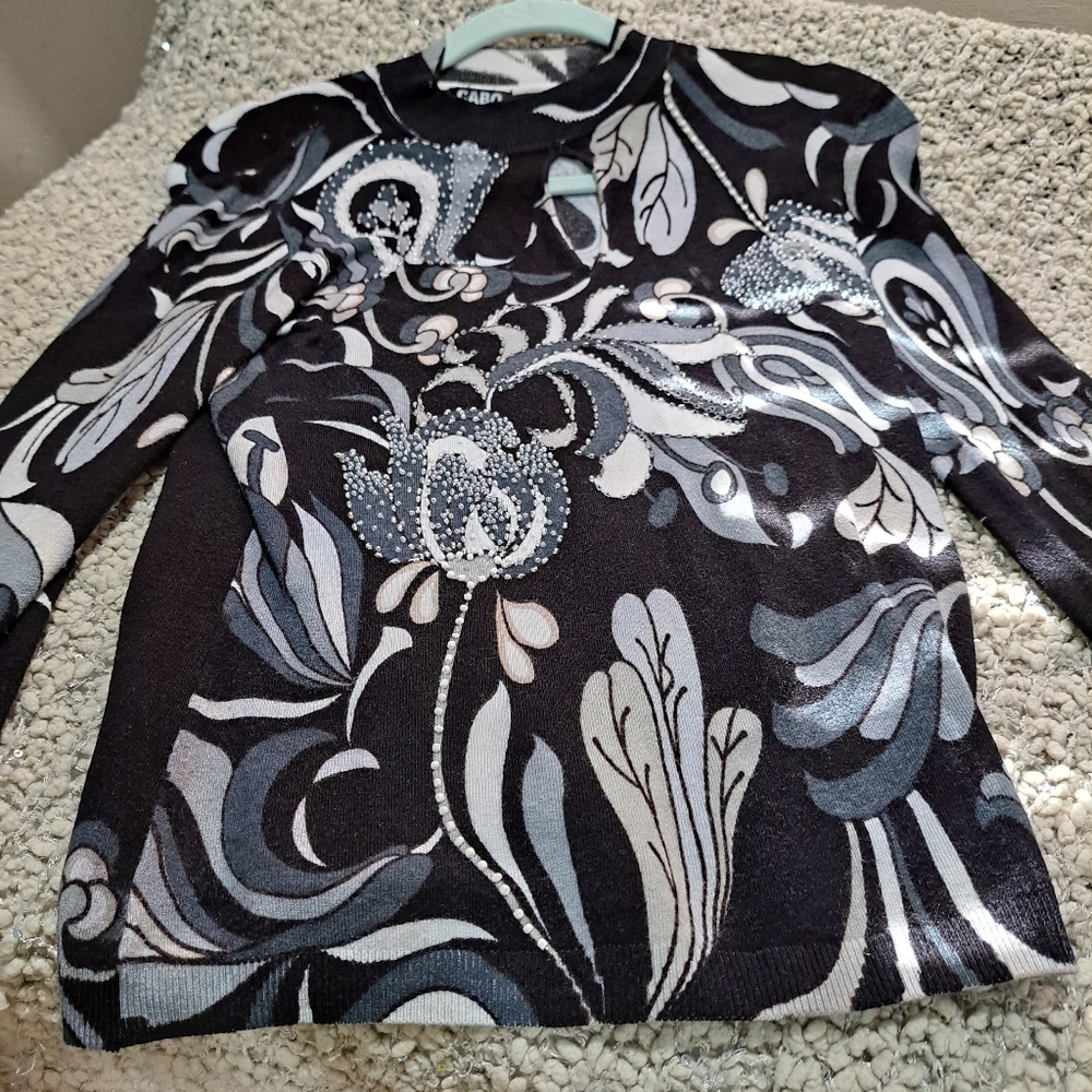 Cabo Sz S sweater black and multi color